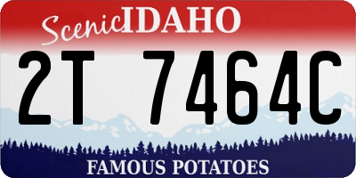 ID license plate 2T7464C