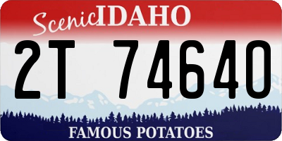 ID license plate 2T7464O