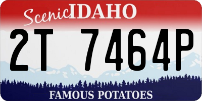 ID license plate 2T7464P