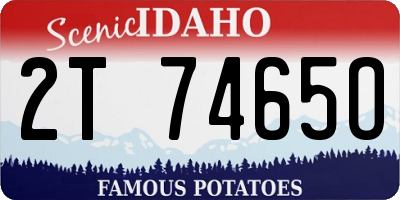 ID license plate 2T7465O