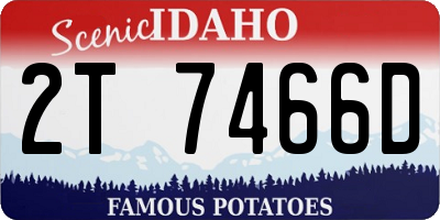 ID license plate 2T7466D