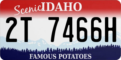 ID license plate 2T7466H