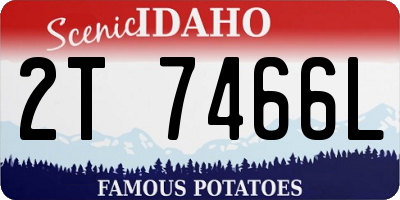ID license plate 2T7466L