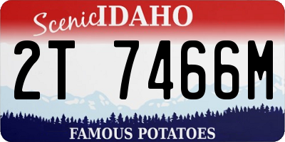 ID license plate 2T7466M