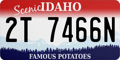 ID license plate 2T7466N