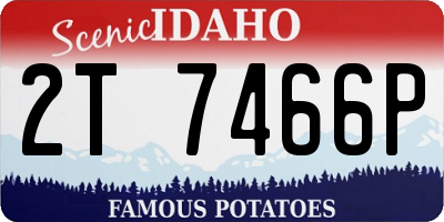ID license plate 2T7466P