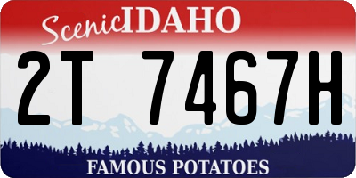 ID license plate 2T7467H