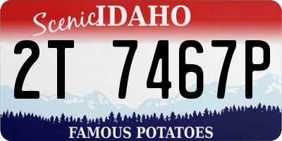 ID license plate 2T7467P