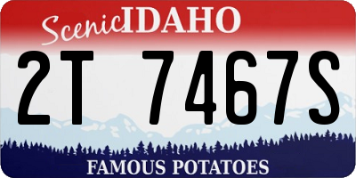 ID license plate 2T7467S