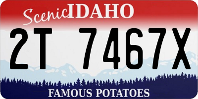ID license plate 2T7467X