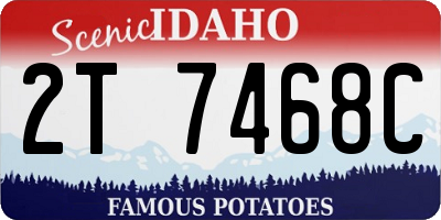 ID license plate 2T7468C