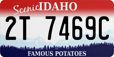 ID license plate 2T7469C
