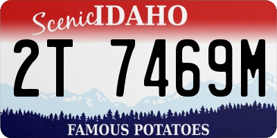 ID license plate 2T7469M