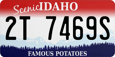 ID license plate 2T7469S