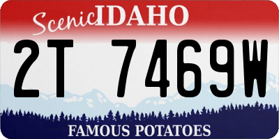ID license plate 2T7469W