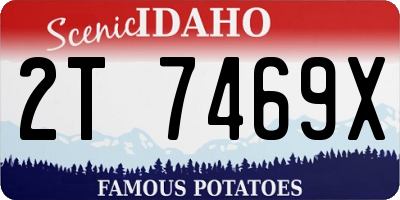 ID license plate 2T7469X