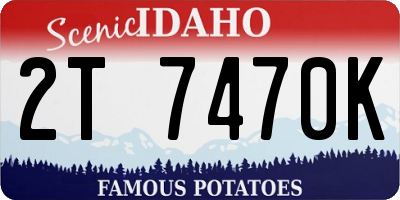 ID license plate 2T7470K
