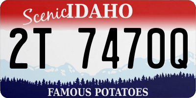 ID license plate 2T7470Q