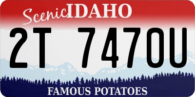 ID license plate 2T7470U