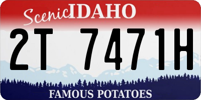 ID license plate 2T7471H