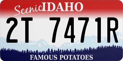 ID license plate 2T7471R