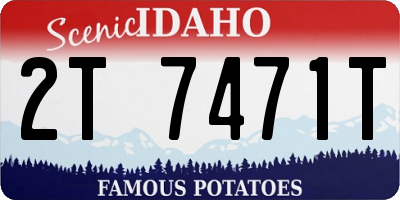 ID license plate 2T7471T