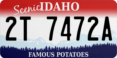 ID license plate 2T7472A