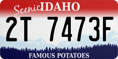 ID license plate 2T7473F