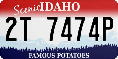 ID license plate 2T7474P
