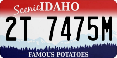 ID license plate 2T7475M