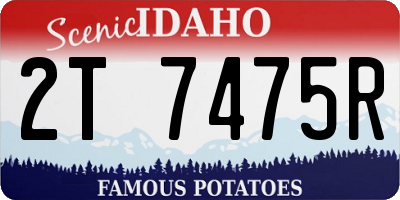 ID license plate 2T7475R