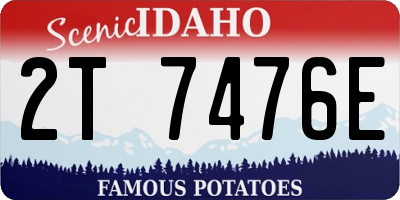 ID license plate 2T7476E
