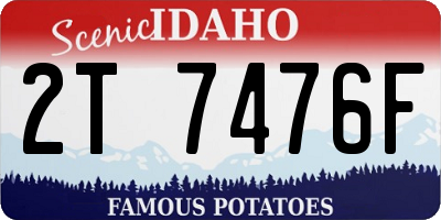 ID license plate 2T7476F