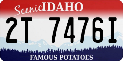 ID license plate 2T7476I