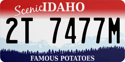 ID license plate 2T7477M