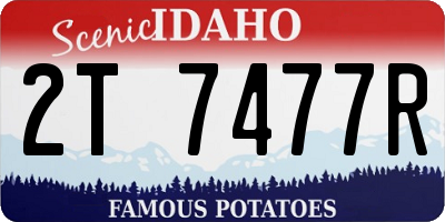 ID license plate 2T7477R