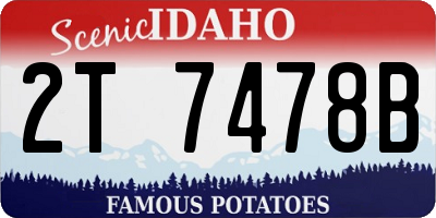ID license plate 2T7478B