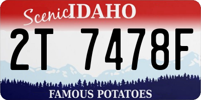 ID license plate 2T7478F