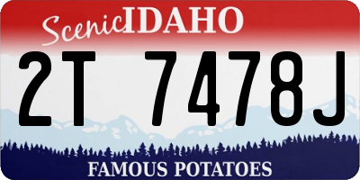 ID license plate 2T7478J