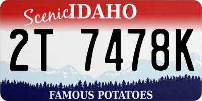 ID license plate 2T7478K