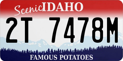 ID license plate 2T7478M