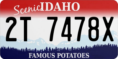 ID license plate 2T7478X