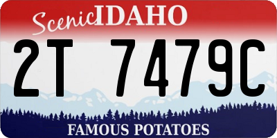 ID license plate 2T7479C