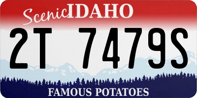 ID license plate 2T7479S