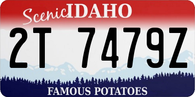 ID license plate 2T7479Z