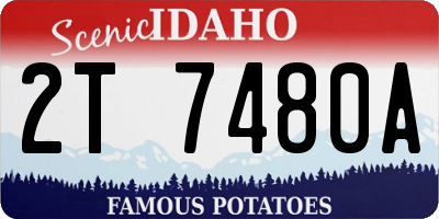 ID license plate 2T7480A