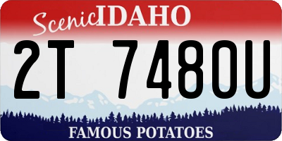ID license plate 2T7480U