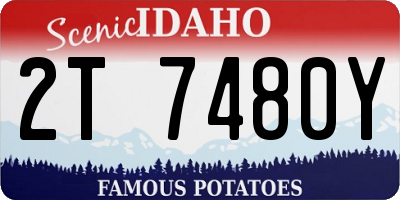 ID license plate 2T7480Y
