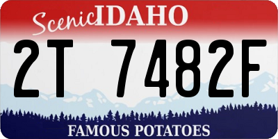 ID license plate 2T7482F