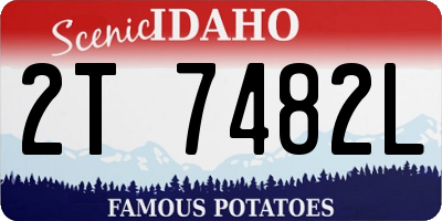 ID license plate 2T7482L